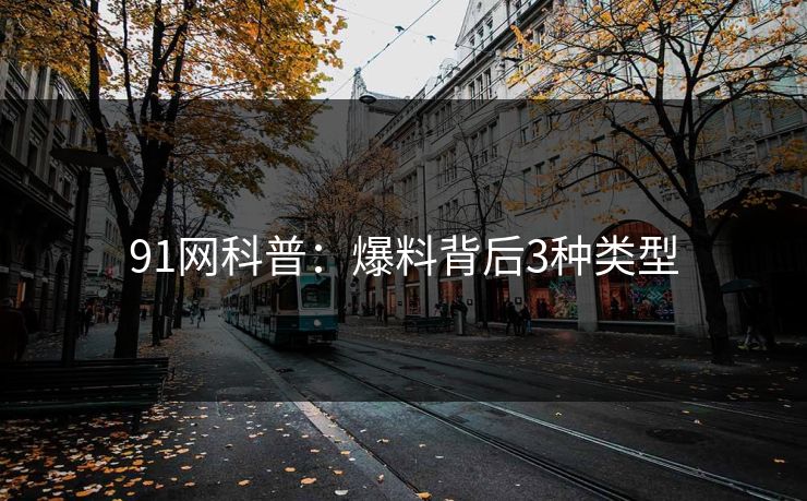 91网科普：爆料背后3种类型